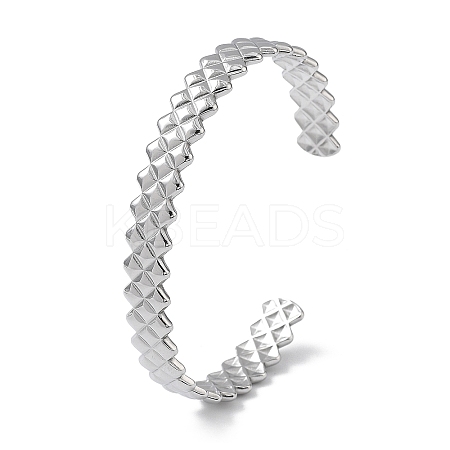 304 Stainless Steel Cuff Bangles for Women BJEW-Z078-14P-1