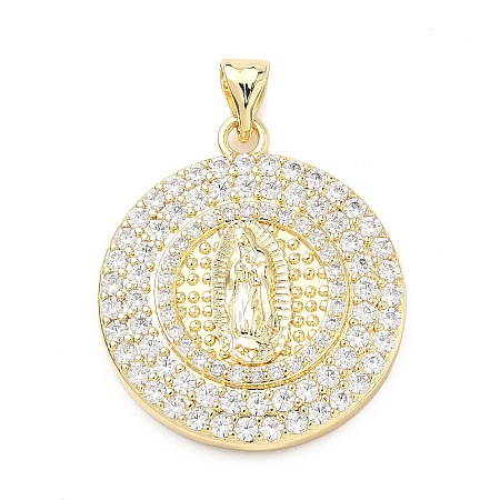 Brass Micro Pave Cubic Zirconia Pendants KK-H539-17A-01-1