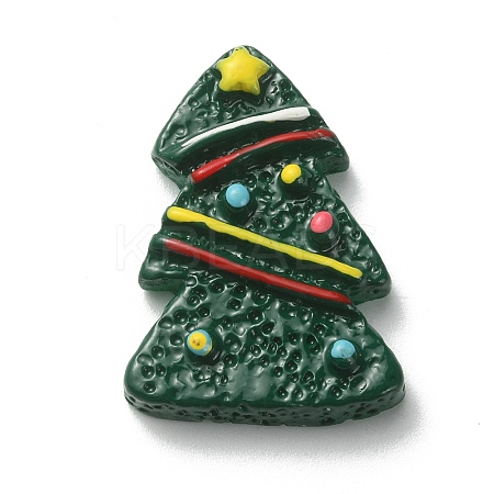 Christmas Theme Opaque Resin Cabochons LS-RESI-WH0029-33B-1