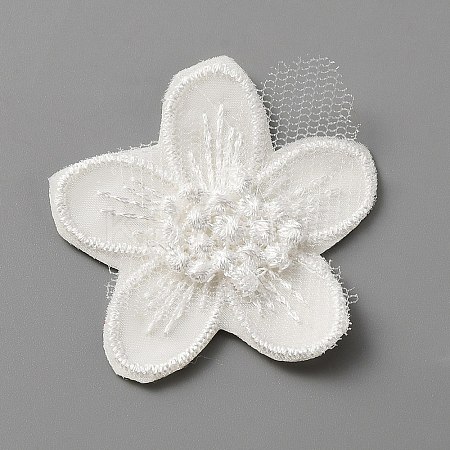 Computerized Embroidery Lace Self Adhesive/Sew on Patches DIY-WH0410-49L-1