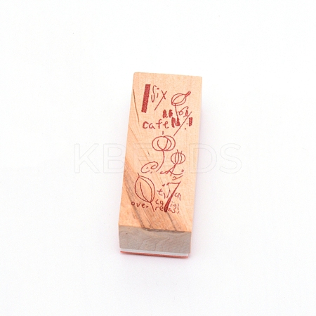 Wooden Stamps AJEW-WH0018-64J-1