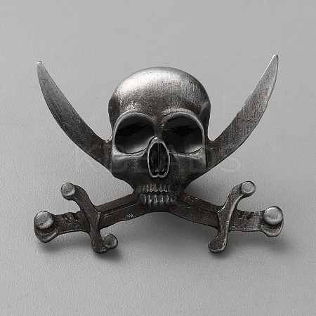 Skull Alloy Brooches LS-AJEW-WH0270-462C-1