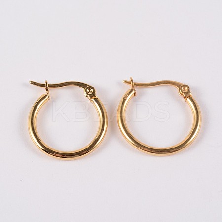 Ring 304 Stainless Steel Hoop Earrings X-EJEW-P040-21-A-1