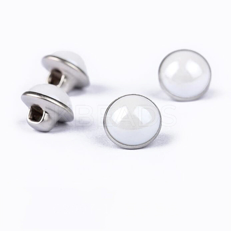 Resin Shank Buttons BUTT-WH0016-04P-13-1