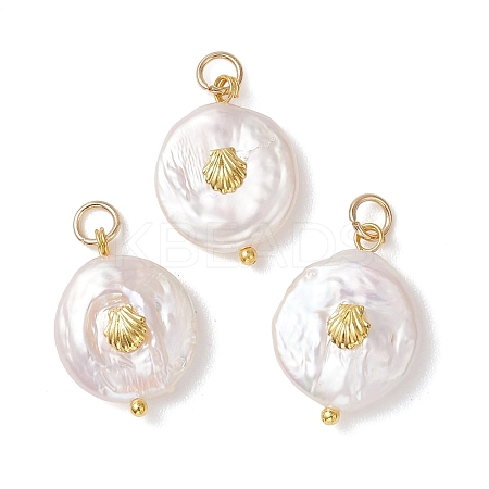 Natural Keshi Pearl Pendants PALLOY-JF04960-1