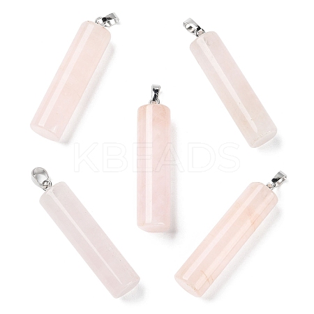 Natural Rose Quartz Pendants G-E603-02P-04-1