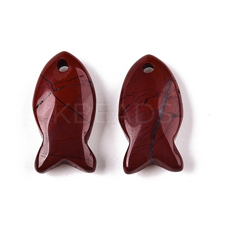 Natural Red Jasper Pendants G-N342-106G-1