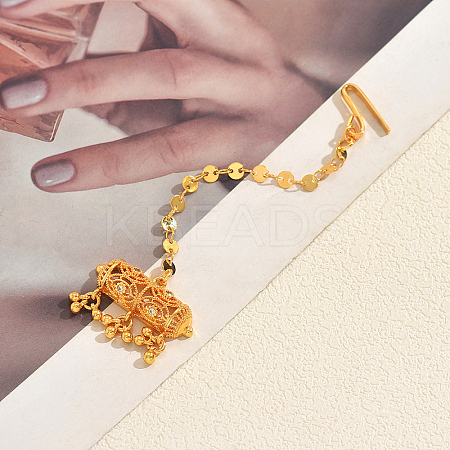 Ethnic Style Tassel Brass with Cubic Zirconia Hair Extension Chain for Women PU2601-1
