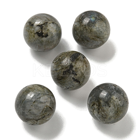Natural Labradorite Round Ball Figurines Statues for Home Office Desktop Decoration G-P532-02A-33-1