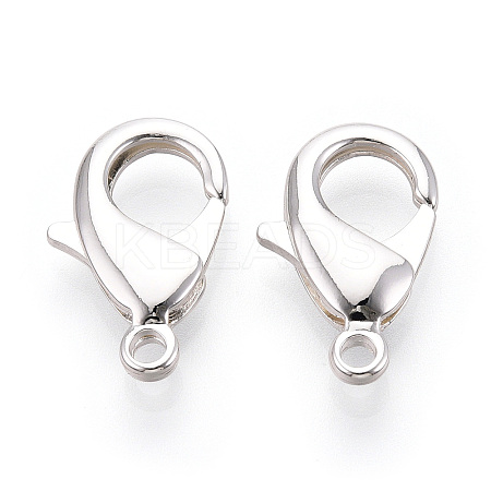 Brass Lobster Claw Clasps KK-YW0004-01E-S-1