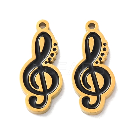 Ion Plating(IP) 304 Stainless Steel Enamel Pendants STAS-M102-42A-G-1