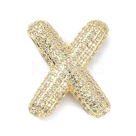 Rack Plating Brass Micro Pave Cubic Zirconia Pendants KK-Q790-01X-G-1