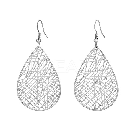 Hollow Brass Dangle Earrings for Women WG72A0C-07-1