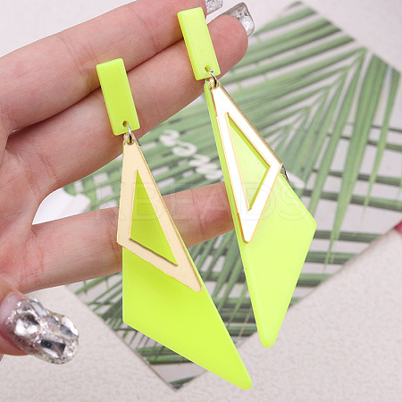 Acrylic Dangle Stud Earrings FS-WG4F998-02-1