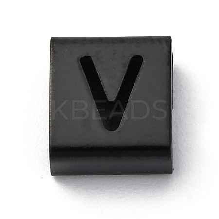 Ion Plating(IP) 304 Stainless Steel Square Slide Charms STAS-L132-14V-B-1