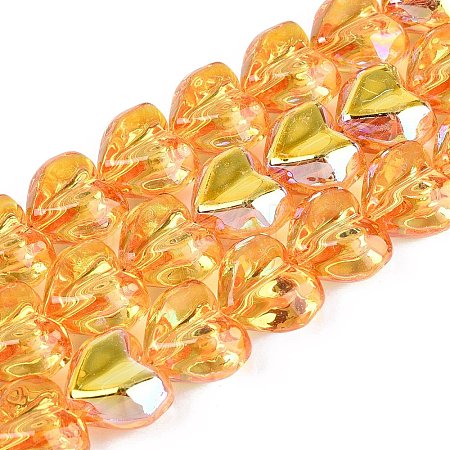Electroplate Transparent Glass Beads Strands EGLA-N056-01A-10-1