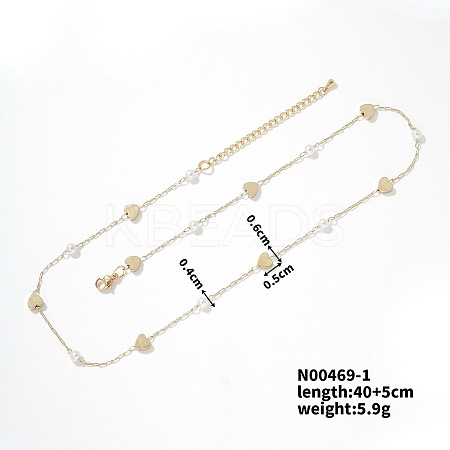 Fashion Elegant Plastic Imitation Pearl Chain Necklaces TS5370-1-1