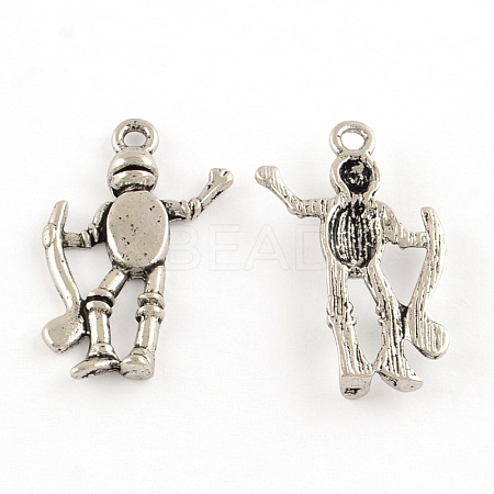 Tibetan Style Alloy Sport Pendants TIBEP-S291-23-RS-1