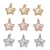 Brass Clear Cubic Zirconia Pendants KK-B028-05-B-1