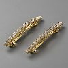 Rrhinestone with Alloy Hair Barrettes OHAR-WH20010-13LG-1