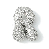 Rack Plating Brass Clear Cubic Zirconia Pendants KK-S378-01P-R-1