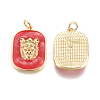 Brass Enamel Pendants KK-D159-01G-A-2