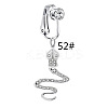 304 Stainless Steel Pave Clear Cubic Zirconia Clip on Belly Rings FS-WGD716D-04-1