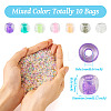 10 Bags Glass Round Seed Beads GLAA-TA0001-85-4