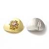 Rack Plating Brass Micro Pave Clear Cubic Zirconia Stud Earrings EJEW-B062-08B-PG-2