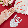 Valentine's Day Theme Heart Carbon Steel Cutting Dies Stencils Set DIY-CP0009-55-3