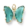 Brass Micro Pave Clear Cubic Zirconia Pendant ZIRC-P079-B02-03-1