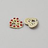 Heart with Bowknot Alloy Glass Cabochons MRMJ-WH0202-012C-G-2