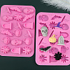 Halloween Theme Tombstone/Skull/Bat Cake Decoration Food Grade Silicone Molds LS-DIY-E067-04-1