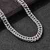 8MM 304 Stainless Steel Cuban Link Chain Necklaces for Men NJEW-B134-03A-P-2