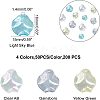 200Pcs 4 Colors Transparent Acrylic Pendants MACR-FH0001-03-5
