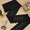 5 Yards Cotton Embroidery Flower Wavy Edged Lace Ribbons OCOR-FG0002-85A-5
