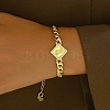 Virgin Marry Theme Brass Micro Pave Clear Cubic Zirconia Link Bracelets SO7559-2-2