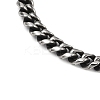 Tarnish Resistant Men's 304 Stainless Steel Cuban Link Chain Bracelets STAS-A051-04B-01-2