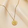 Constellation Coin Stainless Steel Pendant Necklace for Women PW-WG95399-12-1