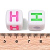 Opaque Acrylic Enamel European Beads AC-ACBA1794-04H-3