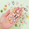 50Pcs 5 Styles Resin Cartoon Animal Cabochons CRES-YW0002-43-4