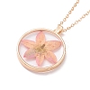 Dry Pressed Real Flower Resin Pendant Necklace LS-NJEW-G088-01KCG-06-2
