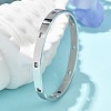 Hollow Heart 304 Stainless Steel Bangles for Women BJEW-Z092-11P-2