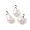 Natural Cultured Freshwater Pearl Teardrop Pendants PALLOY-JF03360-1