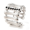 304 Stainless Steel Open Cuff Ring for Women RJEW-F166-04P-01-1