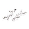 304 Stainless Steel Branch Pendants STAS-T067-49P-2