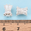 925 Sterling Silver Pave Clear Cubic Zirconia Drum Beads STER-T008-39S-4