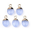 Faceted Glass Charms GLAA-N040-007B-2