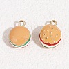 Hamburger Alloy Enamel Charms LS-ENAM-P264-01B-G-1