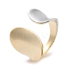Brass Wide Open Cuff Ring for Women RJEW-C102-16GP-1